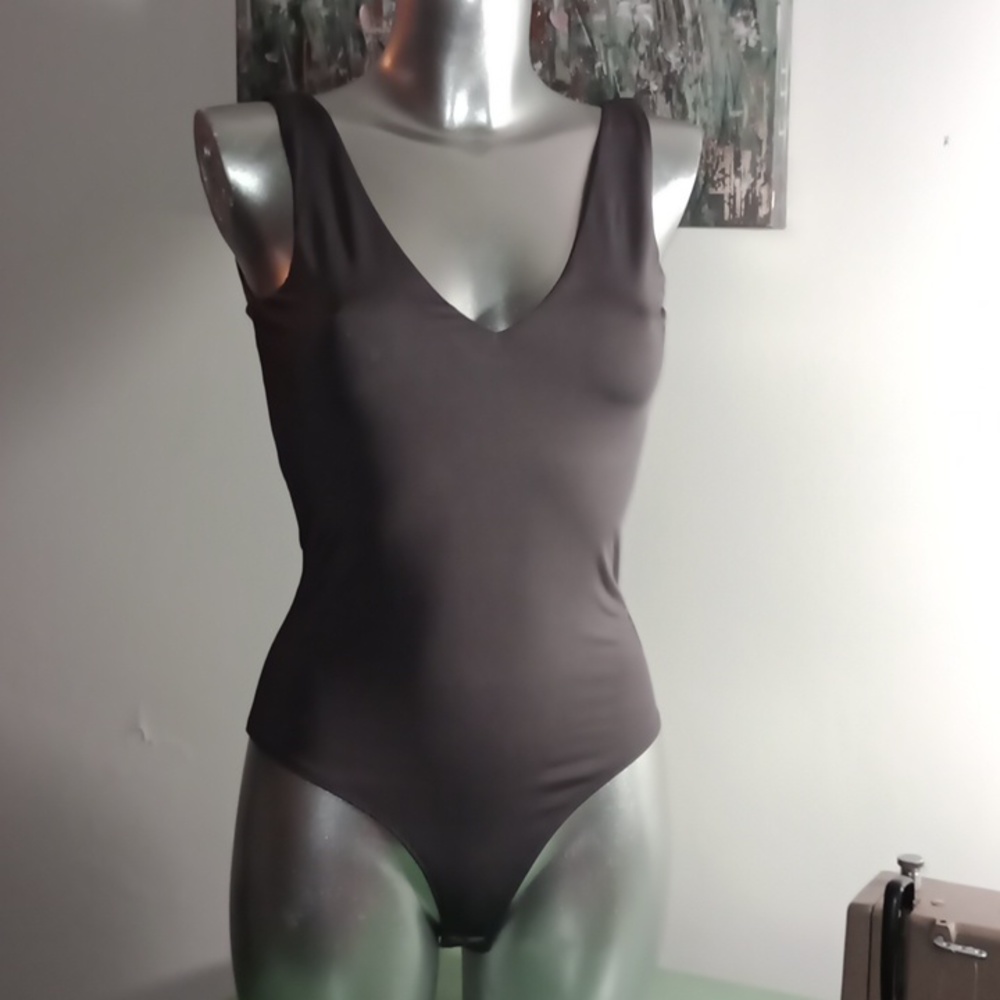 Small Vneck Charcoal Bodysuit Dress Forum